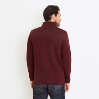 Weird Fish Talas Plain 1/4 Zip Soft Knit Fleece Top Dark Wine Size XL