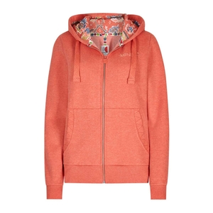 Weird Fish Taloga Print Lined Full Zip Hoodie Tango Red Size 18