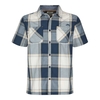 Weird Fish Trevelyan Micro Sanded Short Sleeve Check Shirt Maritime Blue Size 3XL