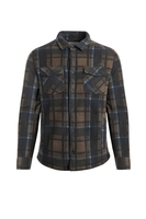 Weird Fish Tyburn Check Fleece Shacket Bronze Size M