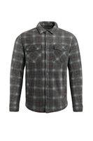 Weird Fish Tyburn Check Fleece Shacket Dark Grey Size 3XL