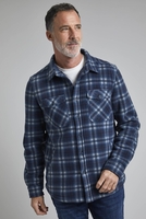 Weird Fish Tyburn Check Shacket Navy Size 4XL