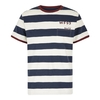 Weird Fish Walt Striped Slub T-Shirt Dark Navy Size 4XL
