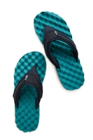 Weird Fish Wexford Waffle Flip Flops Peacock Blue Size 8