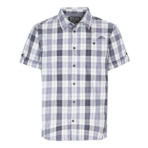 Weird Fish Wint Vintage Wash Short Sleeve Check Shirt Coal Size XL