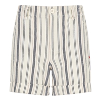 Weird Fish Yasmin Striped Shorts Light Cream Size 14
