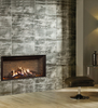 Gazco Reflex 105 Edge Conventional Flue Gas Fire with Ledgestone Lining Effect