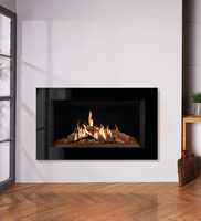 Gazco Reflex 105 Icon XS Conventional Flue Gas Fire with Black Glass Lining Effect