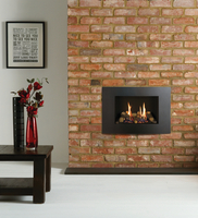 Gazco Riva2 500 Verve XS Conventional Flue Gas Fire with Black Reeded Lining Effect
