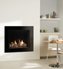 Gazco Riva2 750HL Icon XS Conventional Flue Gas Fire with Black Glass Lining Effect