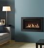 Gazco Studio 1 Expression Frame with Pebble & Stone and Black Reeded Lining Effect Balanced Flue Gas Fire