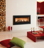 Gazco Studio 2 Anthracite Profil Frame Log Set and Vermiculite Lining Effect Balanced Flue Gas Fire