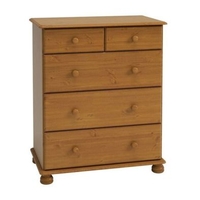 5 Deep Drawer Solid Pine Chest