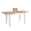Ava Oak Rectangular Extending 4/6 Seat Extending Dining Table White