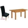 Cotswold Rectangular Dining Set with 4 Black Chairs