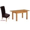 Cotswold Rectangular Dining Set with 4 Brown Chairs