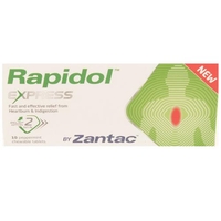 Zantac Rapidol Express 10 Tablets - 10 Tablets