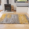 Ochre Distressed Textured Shaggy Rug - Florence