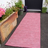 Raspberry Mottled Indoor Outdoor Runner Rug - Patio