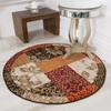 Round Circle Patchwork Terracotta Rug - Milan