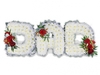 DAD White Floral Letters