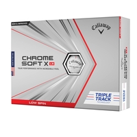 Callaway Chrome Soft X Low Spin Triple Track Golf Balls - Multibuy x 3