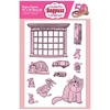 Bagpuss A5 Clear Stamp and Outline Die Set 50th Anniversary Bagpuss Toyshop Set of 22
