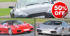Triple Supercar Drive with High Speed Ride Was £199,  Now £99
