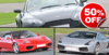 Triple Supercar Drive with High Speed Ride Was £199,  Now £99