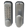 Asec AS2300 Mechanical Chrome Push Button Lock with Optional Holdback