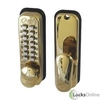 Asec AS2301 Mechanical Brass Push Button Lock with Optional Holdback