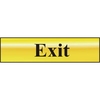 ASEC "Exit" 200mm x 50mm Gold Self Adhesive Sign