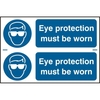 ASEC "Eye Protection Must Be Worn" 200mm x 300mm PVC Self Adhesive Sign