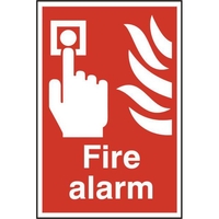 ASEC "Fire Alarm" 200mm x 300mm PVC Self Adhesive Sign