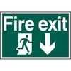 ASEC "Fire Exit" 200mm x 300mm PVC Self Adhesive Sign