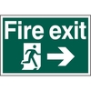 ASEC "Fire Exit" 400mm x 600mm PVC Self Adhesive Sign
