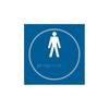 ASEC "Gents" 150mm x 150mm Taktyle (Braille) Self Adhesive Sign