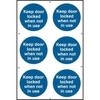ASEC "Keep Door Locked When Not In Use" 200mm x 300mm PVC Self Adhesive Sign