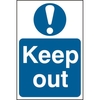 ASEC "Keep Out" 400mm x 600mm PVC Self Adhesive Sign