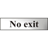 ASEC "No Exit" 200mm x 50mm Chrome Self Adhesive Sign