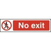 ASEC "No Exit" 200mm x 50mm PVC Self Adhesive Sign