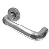 Jedo Aluminium Round Bar Door Handle on Round Rose