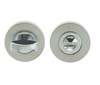 LocksOnline Circular Framed "Tab" Bathroom Door Lock Set (38mm diameter)