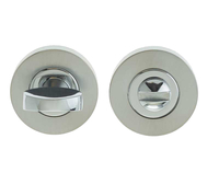 LocksOnline Circular Framed "Tab" Bathroom Door Lock Set (38mm diameter)