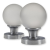 LocksOnline Frosted Glass Ball Mortice Door Knob Set