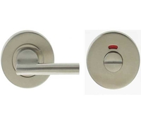 LocksOnline Stainless Steel "Easy Turn" Bathroom Door Lock Set with Indicator