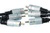 0.5m 3x RCA Phono Video Plus Stereo Audio Cable OFC