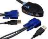 2-Port USB Micro KVM with Built in USB Cables