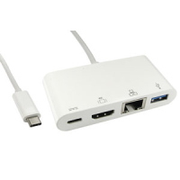 USB Type-C to HDMI Ethernet & USB Adapter with Power Delivery