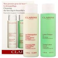 Clarins Sets Cleansing Milk 200ml and Toning Lotion Alcohol-Free Combination/Oily Skin 200ml